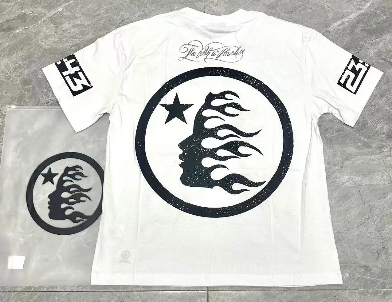 713# /White I P54 In Stock Hellstar 、 T （fabric):32 240 Sizes（size）：S-M- L- X L （colour）： /White